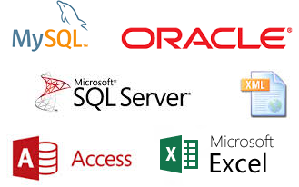 mysql oracle sql xml access excel