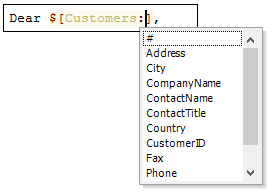 bind field to data